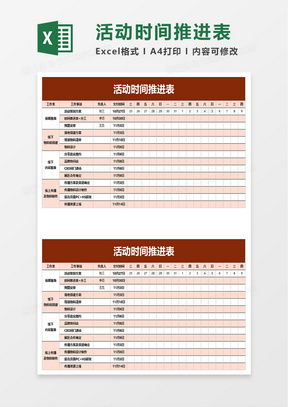 品牌管理中心A組季度規劃時間推進表Excel模板下載與使用指南